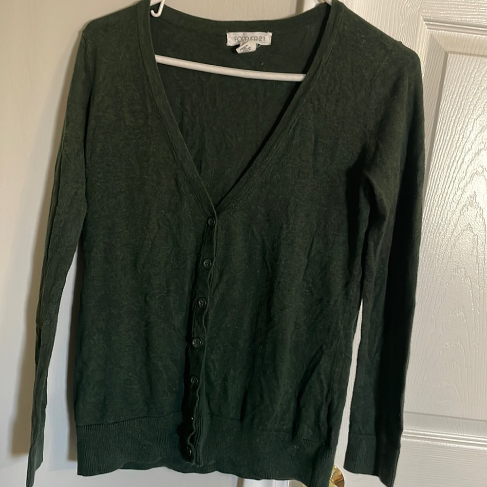 Dark Green Cardigan